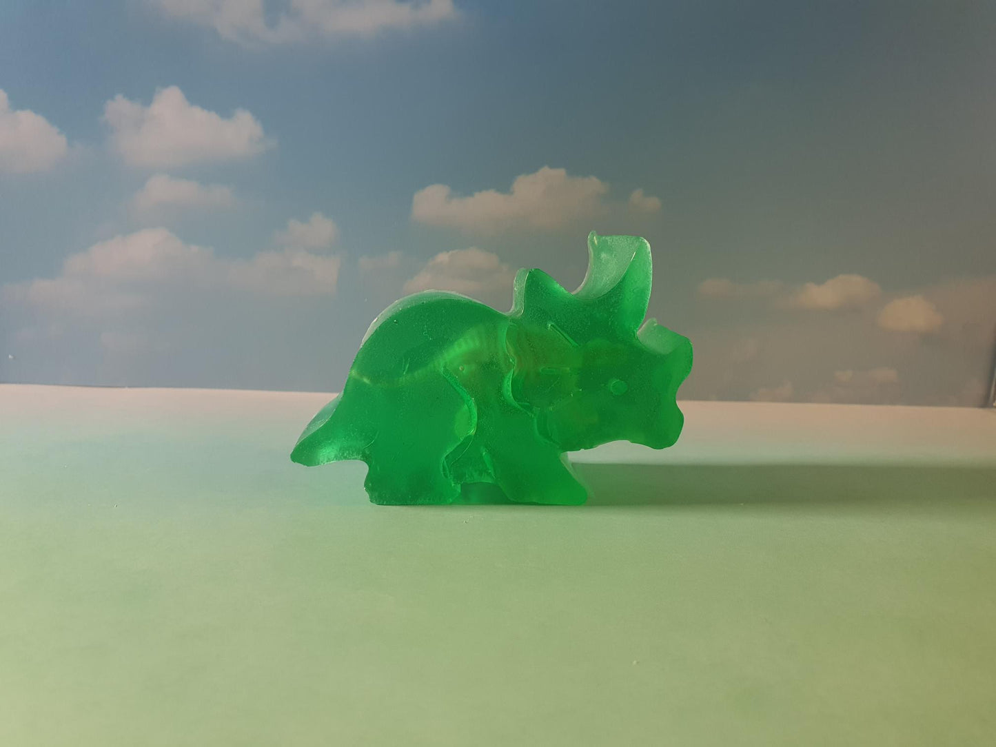 Triceratops bubblegum scented soap