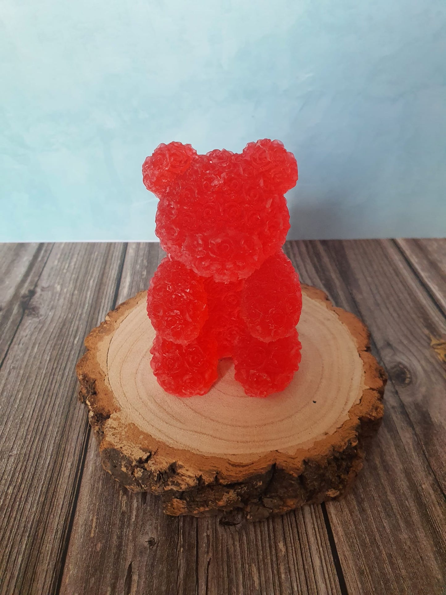 Rose scented soap rose bear