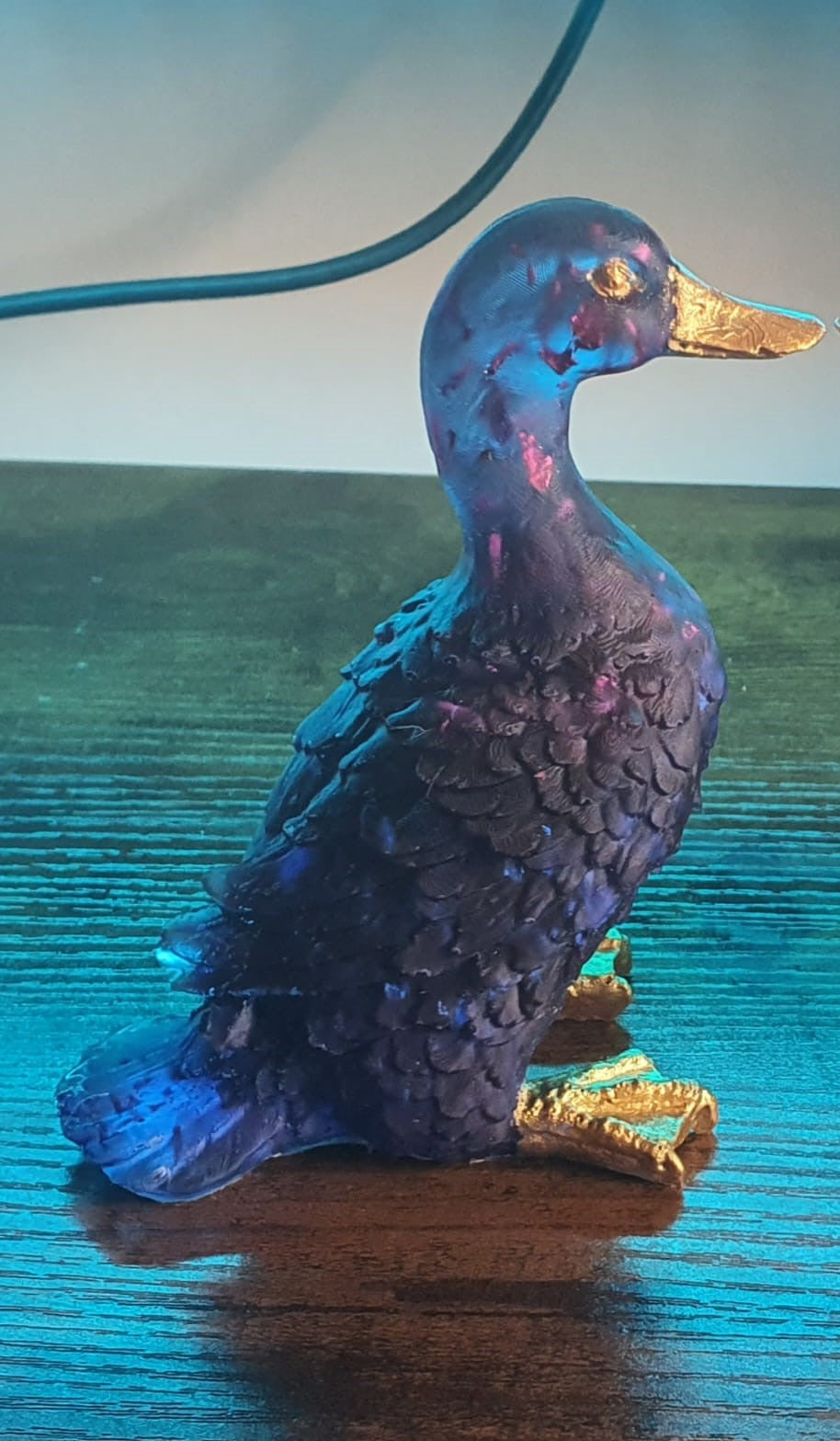 Purple Disco resin Quacky duck
