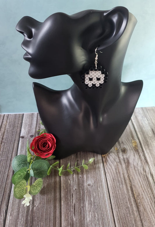 Skull Hama bead earrings