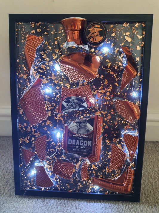 Deacon light up smashed bottle resin frame