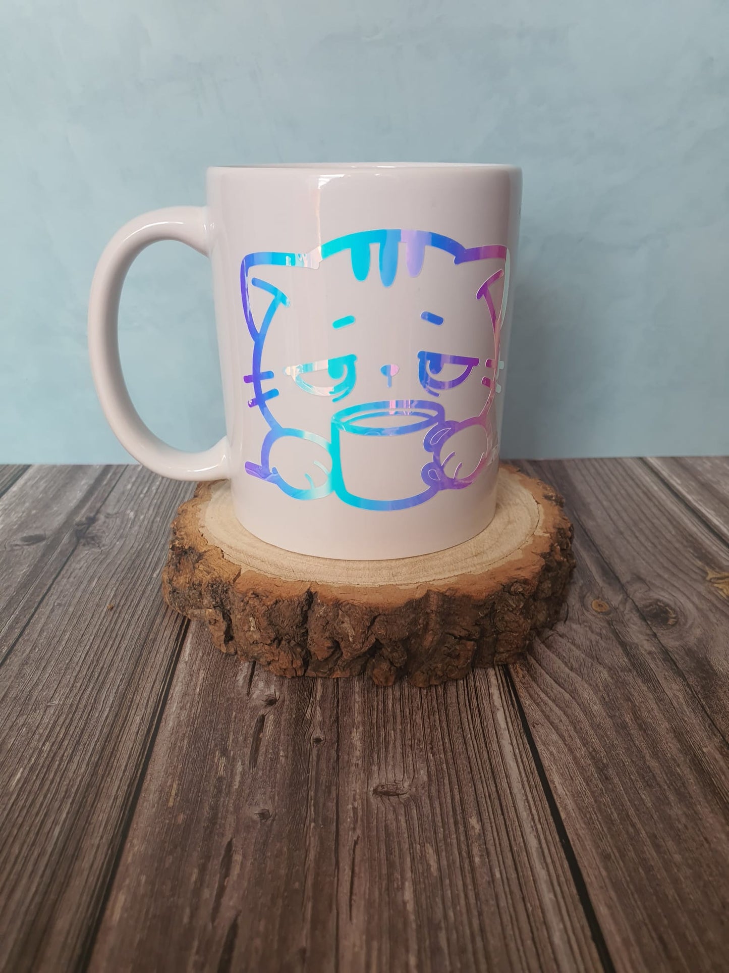 Tired cat mug
