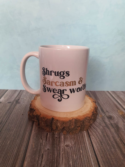 sarcasm and swear words mug