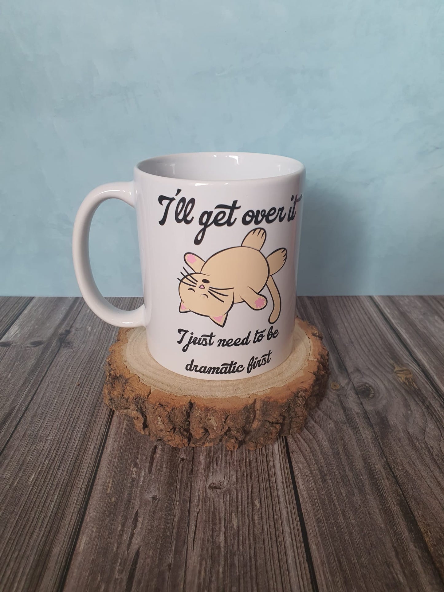 Dramatic cat mug