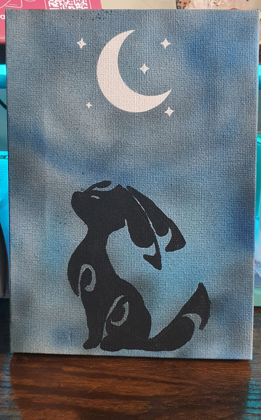 Umbreon pokemon Inspired Canvas